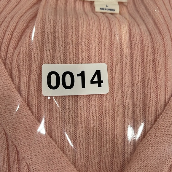 Aeropostal Long Sleeve Button Up Pink Sweater Size Large - Picture 9 of 9